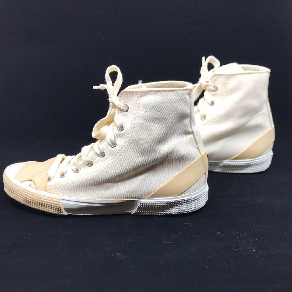 HELMUT LANG White Canvas High-top Sneakers - Picture 6 of 9